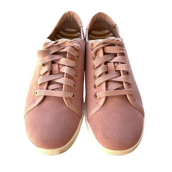 Vionic Brinley Pink Sneaker Suede Lace Up Size 9 Heel Cushion Water Resistant - Picture 4 of 8